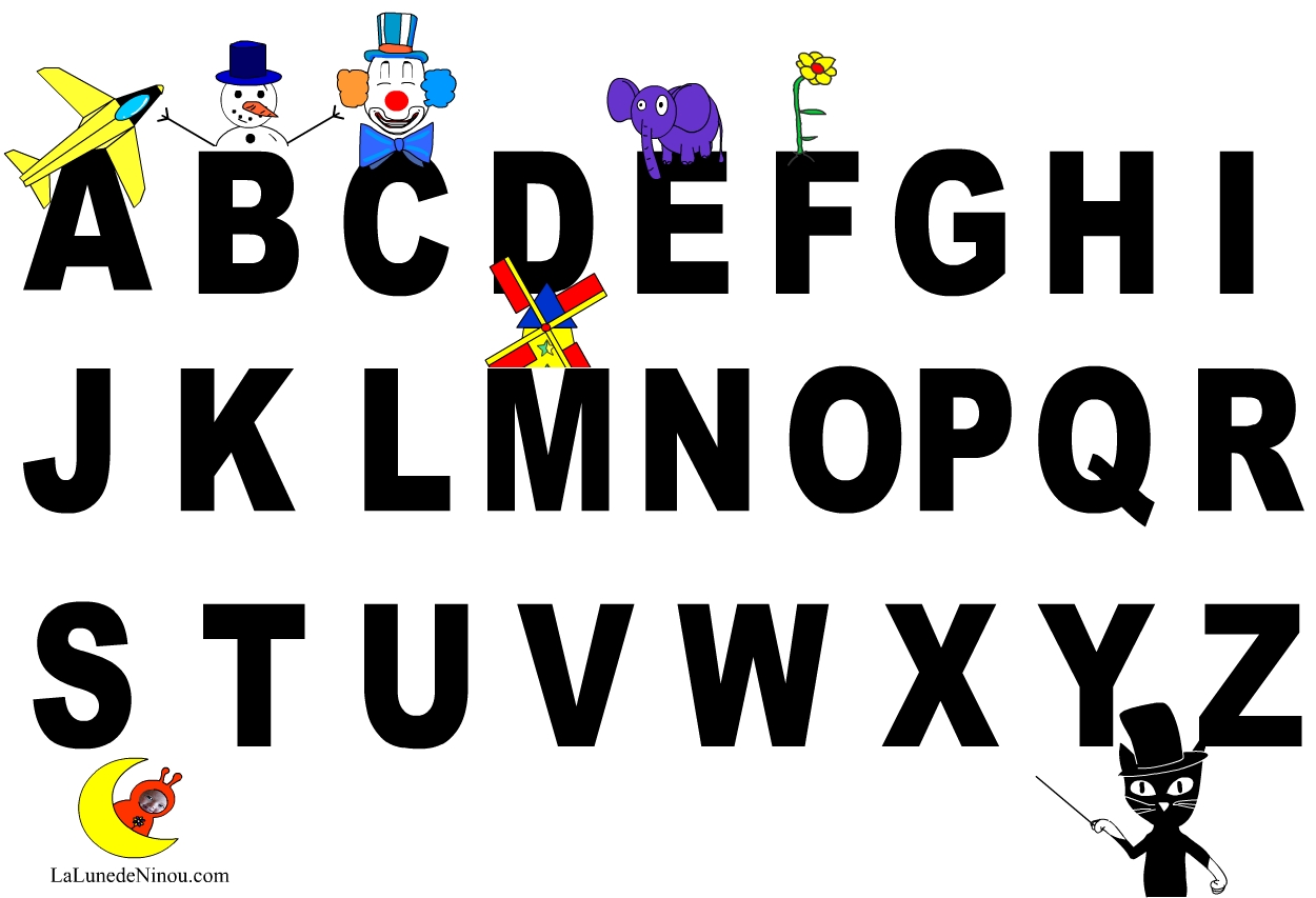 Apprendre à écrire les lettres de l'alphabet majuscules et minuscules  scriptes - Lulu la taupe, jeux gratuits pour enfants