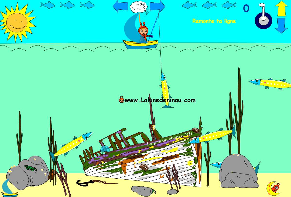 Jeu de pêche à la ligne - Jeux pour enfants sur LaLunedeNinou.com